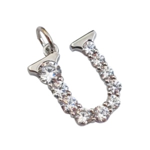 Collier Pendentif Lettre Classique en Argent 925 et Zircon UM Jewelry pour Femmes et Enfants - Cadeaux d'Anniversaire, de Mariage, de Fête - Product Image 3