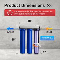 Système de filtration d'eau pour toute la maison OEM à 3 étapes, élimination de 99 % du chlore, filtration d'eau par bloc de carbone et de sédiments pour usage domestique