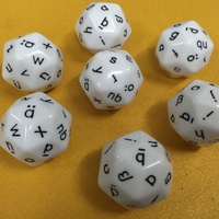 Ensemble de dés multi-faces/dés personnalisés D26 avec 26 lettres