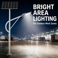 Lampadaire solaire multi-options d'alimentation, avec réglage du temps d'éclairage, pour l'éclairage résidentiel des allées, des jardins, des chemins et des arrêts de bus