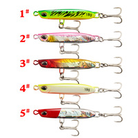 Leurre de pêche coulant VIB Jig pour achigan 9g/12g/15g/18g avec fente pour triple hameçon et design de poisson réaliste