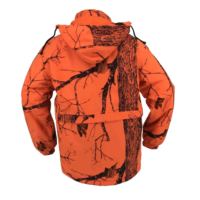 Veste de safari pour homme, hiver, camouflage forêt orange, isolée, à capuche, avec logo sur le devant, imperméable, coupe-vent, pour la chasse