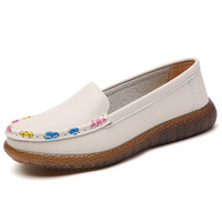 Chaussures plates décontractées pour femmes, printemps-automne, transfrontalières, à talon plat unique, à enfiler, respirantes, pour maman, maternité, infirmière