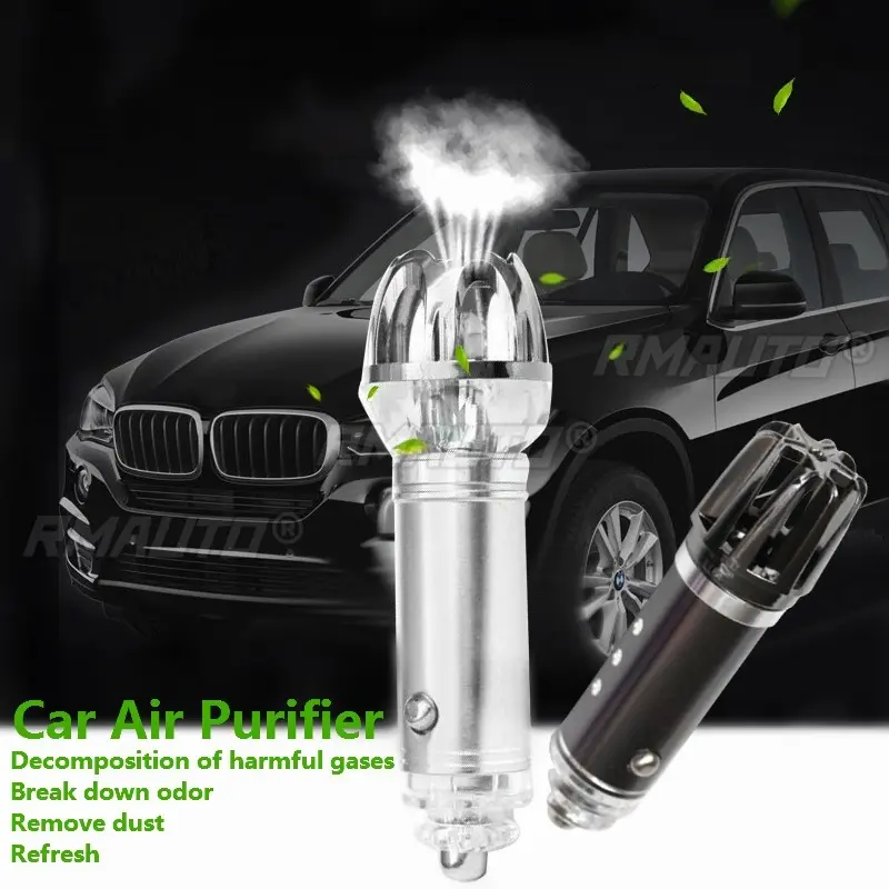 2022 Car Air Purifier 12V Auto Car Fresh Air Ionic Purifier Oxygen Bar Ozone Ionizer Cleaner Car Air Freshener Car Accessries