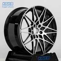 Jantes de voiture de 18 pouces, 19 pouces, 20 pouces, en alliage d'aluminium forgé, monobloc, noires, surface usinée, pour BMW Toyota Runner