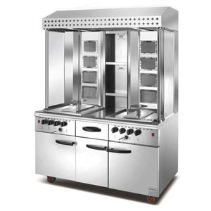 <span class=keywords><strong>Machine</strong></span> à kebab à gaz automatique à 3 brûleurs Shawarma <span class=keywords><strong>Doner</strong></span> électrique avec moteur pour la préparation de produits de viande de restaurant - Product Image 4
