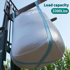Bulk <b>Bag</b>, Heavy Duty 1.5 Ton <b>Bag</b>, Woven <b>Polypropylene</b> Construction, High Safety Factor Design, Duffle Top with Spout Bottom - Product Image 2