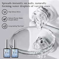 Vernis Gel Transparent Effet Gouttes d'Eau Non Essuyable Longue Durée pour Marque Privée, Effet Perles 3D Gouttelettes d'Eau, Fournitures pour Ongles