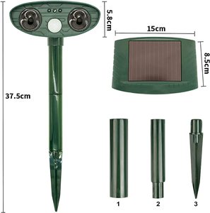 Repellente per animali ad <span class=keywords><strong>ultrasuoni</strong></span> solare all'aperto con sensore di movimento per tenere lontani gli uccelli talpa coniglio cervo procione - Product Image 2