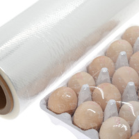 Film rétractable POF de qualité alimentaire, rouleau souple, résistant à l'humidité, film rétractable en polyoléfine haute brillance pour l'emballage alimentaire