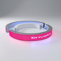 Écran LED circulaire flexible personnalisé en usine P1.86 P2.5, suspendu au plafond 360° °   Module souple pour exposition de mariage en centre commercial