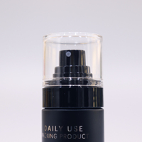 100Ml PETG Gradient Noir Cylindre En Plastique Vaporisateur Bouteille De Luxe Fine Brume Vaporisateur Cosmétique Soins De La Peau Emballage