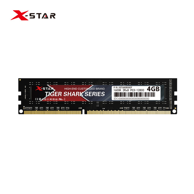 X-STAR DDR3 1600MHz 4GB New RAM PC3-12800 Module Made in China 3-Year Warranty for PC Desktop in Stock