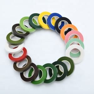 Fita Adesiva Floral Sensível à Pressão para Envolver Caules de Buquês Artesanato Floral 27M Fita de Papel Crepe Verde Impermeável DIY - Product Image 1