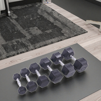 Haltères hexagonaux en caoutchouc avec noyau en fonte de haute qualité - Vente directe du fabricant pour la musculation, le fitness et les exercices de relaxation musculaire