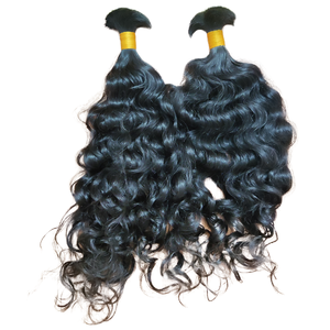 100% naturel humain cheveux bruts vierge de l'inde humain tressage cheveux en vrac meilleure vierge cheveux humains vague de corps - Product Image 1