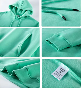 8055 High Quality Plain Unisex Oversized Fleece Hoodie <b>Set</b> Drop Shoulder Pullover Sweatshirt Jogger Pants 2 Piece Sweatsuits - Product Image 4