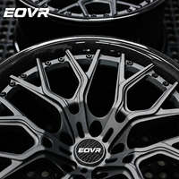 Rines EVOR de 2 Piezas en Gris Metálico, Fibra de Carbono para Mercedes C8 SF90, Rines Cóncavos de Aleación de 16-26 Pulgadas, Rines de Lujo para Auto de 16 Pulgadas