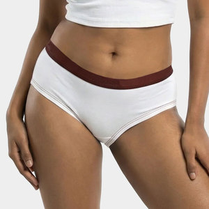 Culotte taille haute unie pour femme, confortable, tricotée, écologique, respirante, sans couture, pour adultes - Product Image 1