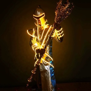 LED Silver PU Costumes GlowRobe Vin <span class=keywords><strong>Champagne</strong></span> Service Stage Performance Costume Costume pour Bar Night Club Party - Product Image 4