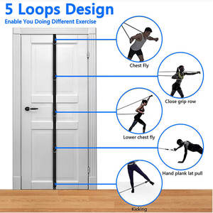 Sangle d'ancrage de porte pour bandes de résistance Ancre multipoint sécurisée Gym pour bandes d'exercice de fitness à domicile Fixation d'ancrage de porte - Product Image 2