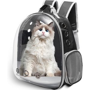 Mochila transportadora para gatos Vivicreate, transparente, tipo burbuja, para viajes y senderismo, hasta 20 libras, diseño de malla transpirable - Product Image 1
