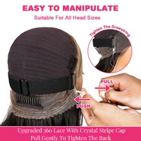 Cheveux Bruts Perruques Bouclées Profondes Vague d'Eau Sangle Invisible Snug Fit 360 Transparent HD Lace Frontal Perruques Sans Colle Perruques Cheveux Humains