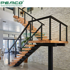 <span class=keywords><strong>Rampe</strong></span> d'<span class=keywords><strong>escalier</strong></span> en câble métallique pour intérieur, 40x40 50x50 mm, balustrade en <span class=keywords><strong>acier</strong></span> inoxydable, garde-corps vertical en câble - Product Image 3