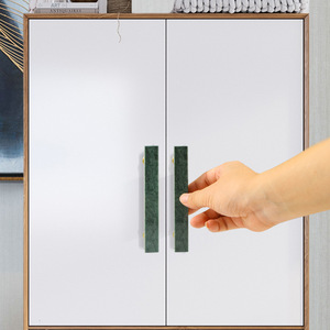Brass Stone Furniture Handles Marble Wardrobe <strong>Knob</strong> Drawer Pulls Cabinet Dresser Handle Kitchen <strong>Bedroom</strong> Bathroom <strong>Door</strong> Hardware - Product Image 4