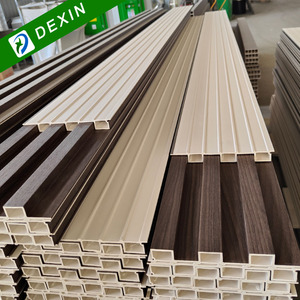 Nhà Máy Giá trong nhà nền bức tường trang trí nội thất gỗ hạt PVC Veneer WPC <span class=keywords><strong>Panel</strong></span> tường trang trí không thấm nước rãnh <span class=keywords><strong>Panel</strong></span> tường - Product Image 3
