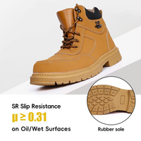 Chaussures de sécurité jaunes en microfibre, résistantes aux perforations, semelle intermédiaire en caoutchouc, bottes de travail haute visibilité, OEM