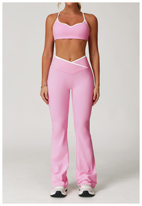 Conjuntos Deportivos de Alta Calidad <span class=keywords><strong>para</strong></span> <span class=keywords><strong>Mujer</strong></span>, <span class=keywords><strong>Ropa</strong></span> de Gimnasio Sólida, Leggings de Cintura Alta, Conjunto de Yoga <span class=keywords><strong>para</strong></span> Correr y <span class=keywords><strong>Hacer</strong></span> <span class=keywords><strong>Ejercicio</strong></span> - Product Image 3