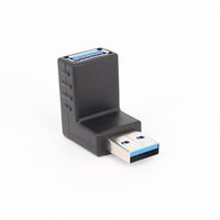 Adaptor USB 3.0 A Male ke Female Sudut Kiri Kanan 90 Derajat, Konverter Colokan Adaptor USB A Male ke Female