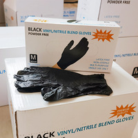 Gants de protection jetables en vinyle et nitrile épais de 4 mil, 1000 pièces par carton, pour le nettoyage domestique et la sécurité au travail