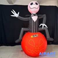 Costume gonflable personnalisé de citrouille pour homme, idéal pour les événements promotionnels en centre commercial ou les activités commerciales d'Halloween