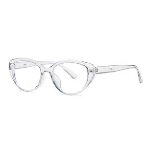 Monturas de Gafas Qianai Cat Eye M5-6340 con Protección Anti Luz Azul, Montura Completa para Mujer, Forma Irregular, Lentes de PC - Product Image 1