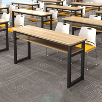 Table de formation minimaliste moderne connectable, structure métallique, écologique, montage facile, pour bureaux et salles de réunion