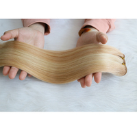 Extensions de cheveux humains de qualité supérieure, grade 8A-12A, 8-32 pouces, vierges russes, double tirage, alignées sur la cuticule, couleur piano, nouées à la main