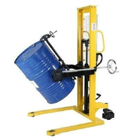 Chariot élévateur et transpalette électrique Baot, capacité de charge 350 kg, pour fûts en plastique/acier, hauteur de levage max. 1600 mm, diamètre 585 mm