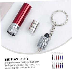 Mini lampe torche porte-clés personnalisée avec logo, 3 LED, en aluminium, avec gravure laser, pour cadeaux promotionnels en gros lors de salons professionnels - Product Image 4