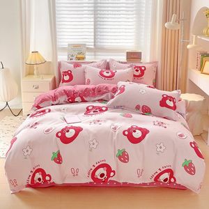 Set <span class=keywords><strong>Copripiumino</strong></span> Personalizzato con Cartoni Animati Quattro Stagioni, Lenzuola e Federe, Set Biancheria da Letto Viola <span class=keywords><strong>Rosa</strong></span> Giallo - Product Image 2