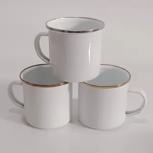 Tasse en métal émaillé de haute qualité personnalisée de 12oz Offre Spéciale toutes sortes de tasses à café émaillées