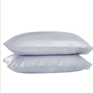 Fronha de travesseiro com zíper, capa de envelope de travesseiro de cetim com estampa personalizada