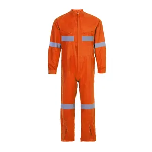 Custom 100% Polyester Poplin Overol 110GSM/190GSM Safety Workwear Coverall for Workers