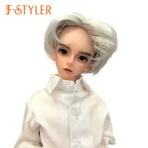 FSTYLER Mohair sintético pequeño Mini Barbie Bjd parte media Bob personalizado venta al por mayor accesorios de muñeca para Peluca de pelo de muñeca BJD