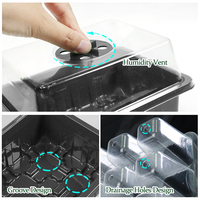 Kit de démarrage de graines de dôme d'humidité Mini kit de germination de serre pour la culture de graines en plastique et plateaux de démarrage de graines PS