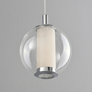 <span class=keywords><strong>2025</strong></span> ZhongYi <span class=keywords><strong>New</strong></span> Chrome hiện đại cơ thể và rõ ràng Glass Sphere Alabaster LED Đèn Mặt dây chuyền - Product Image 4