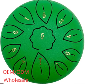 Tambour à langue en acier Lotus de 6 pouces, 11 notes, clé Do, pour yoga, méditation, sonothérapie, OEM, ODM, vente en gros, logo personnalisé - Product Image 1