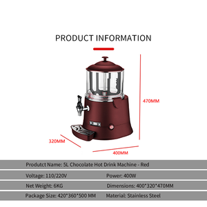 Machine <span class=keywords><strong>à</strong></span> chocolat chaud commerciale, chauffe-chocolat électrique, machine <span class=keywords><strong>à</strong></span> faire du chocolat / <span class=keywords><strong>distributeur</strong></span> <span class=keywords><strong>de</strong></span> chocolat chaud - Product Image 2