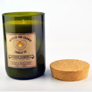 Premium New Zealand Style Scented Fresh Pine Wine Bottle Soy Wax Aromatherapy Candles